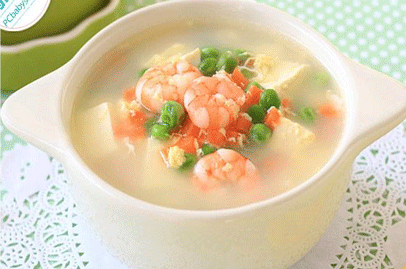 豆腐海藻鲜虾汤
